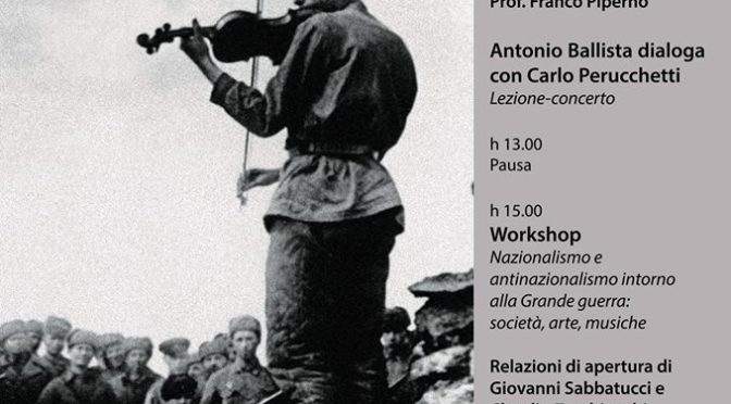 La musica nella Prima Guerra Mondiale: lezione-concerto e workshop